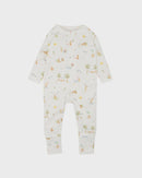 Bébé Baby Bear Print Organic L/S Zipsuit
