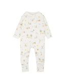 Bébé Baby Bear Print Organic L/S Zipsuit