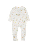 Bébé Baby Bear Print Organic L/S Zipsuit