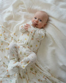 Bébé Baby Bear Print Organic L/S Zipsuit