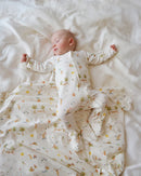 Bébé Baby Bear Print Organic L/S Zipsuit