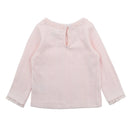 Bébé | Baby Girls Dusky Pink Pointelle L/S Top