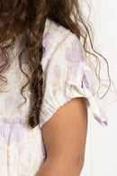 Cracked Soda | Wisteria Babydoll Frill Dress - Purple Floral