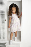 Cracked Soda | Wisteria Babydoll Frill Dress - Purple Floral