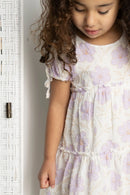 Cracked Soda | Wisteria Babydoll Frill Dress - Purple Floral