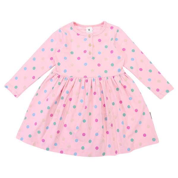 Korango | Polkadot Cotton Dress Pink