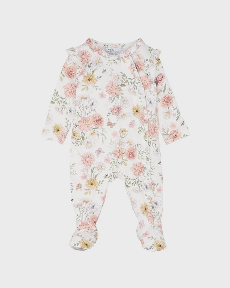 BEBE | Lara print L/S Zip Onesie