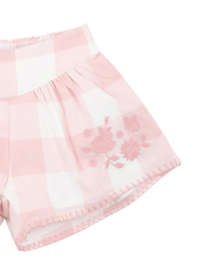 Bebe | Baby Lara Embroiderded Check Shorts