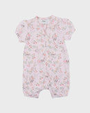 Bébé | Willa Organic Ss ZIP Romper - Willa Print