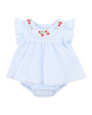 Bébé | Poppy Emb. Overlay Bodysuit - Bluebell
