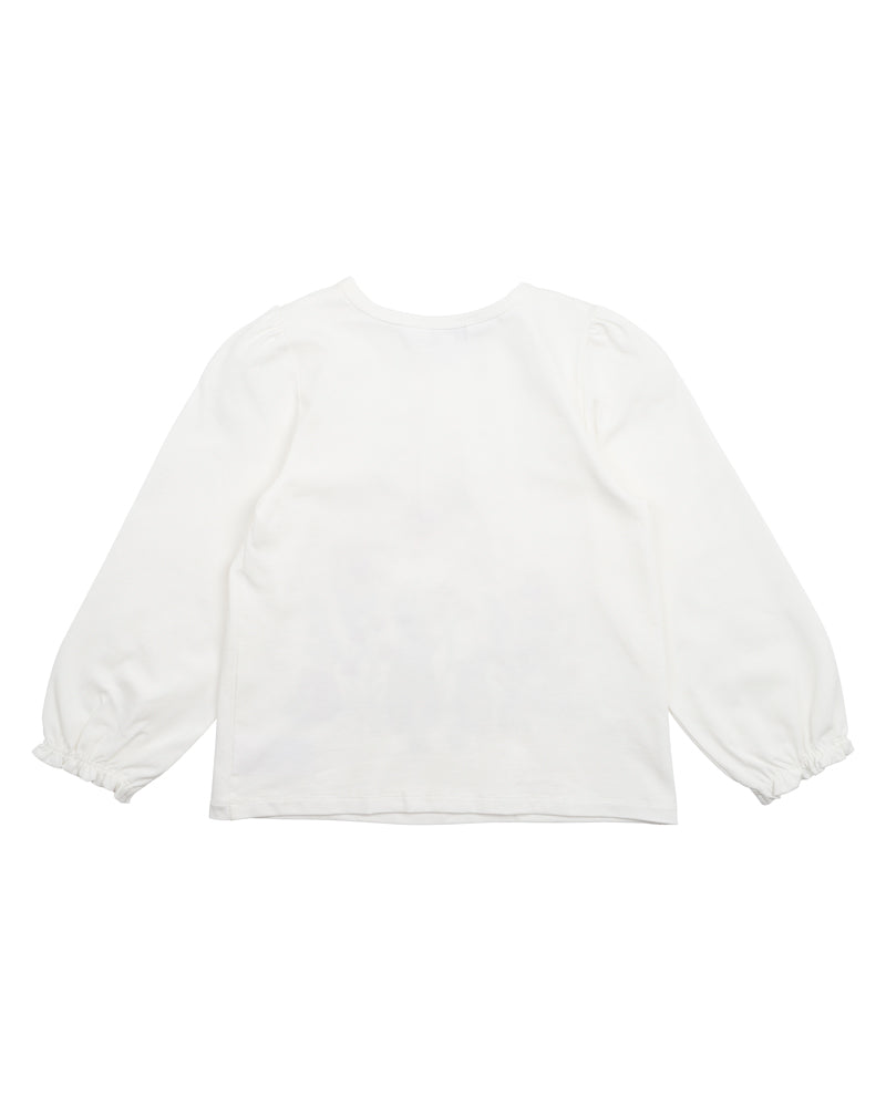 Bébé | Girls Olive L/S Scene Tee - Cloud