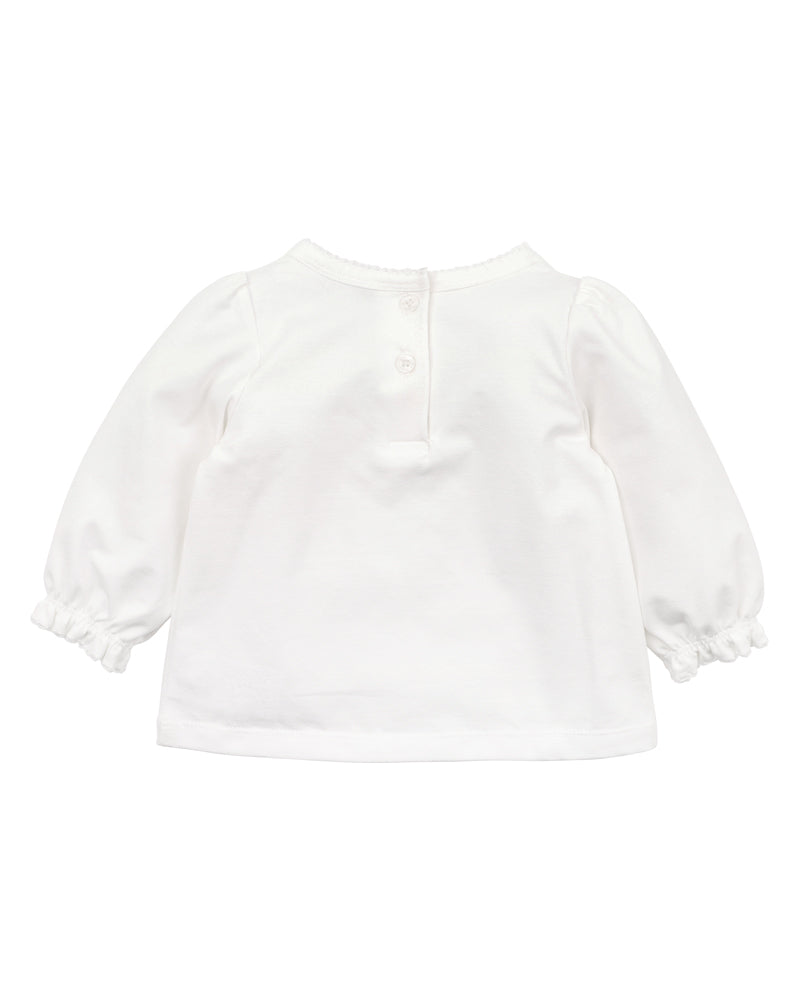 Bébé | Baby Girls Olive L/S Scene Tee - Cloud