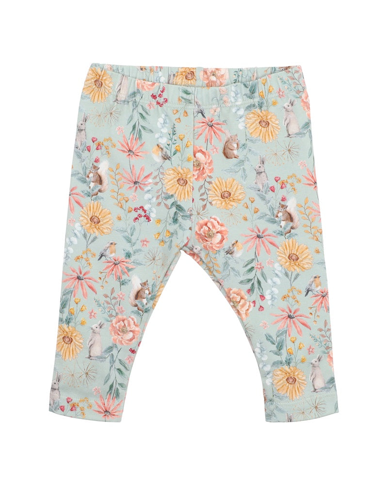 Bébé | Baby Girls Olive Print Leggings