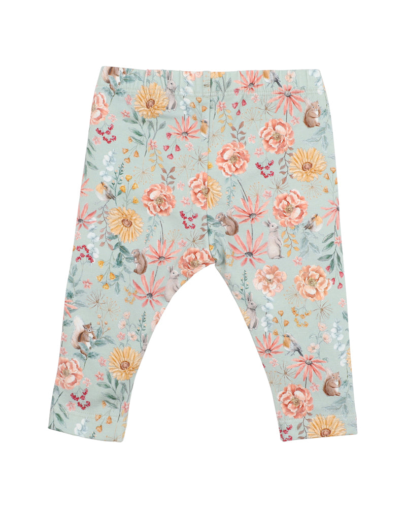 Bébé | Baby Girls Olive Print Leggings