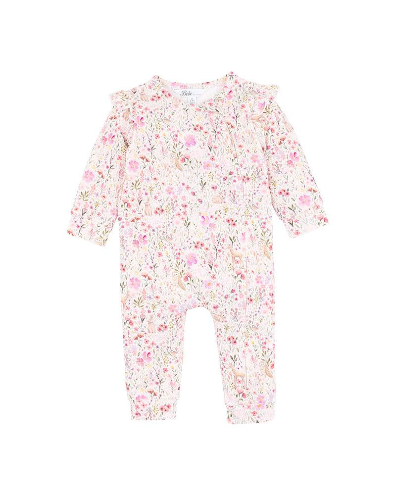 Bebe | Flossy Print Zip Romper