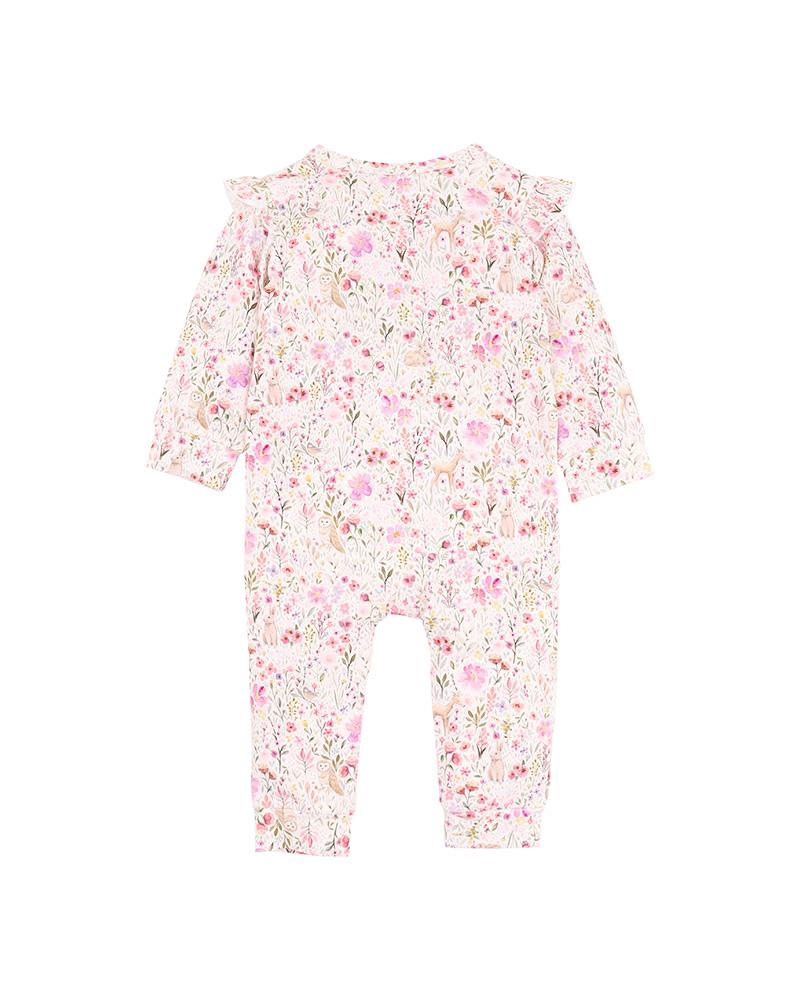 Bebe | Flossy Print Zip Romper