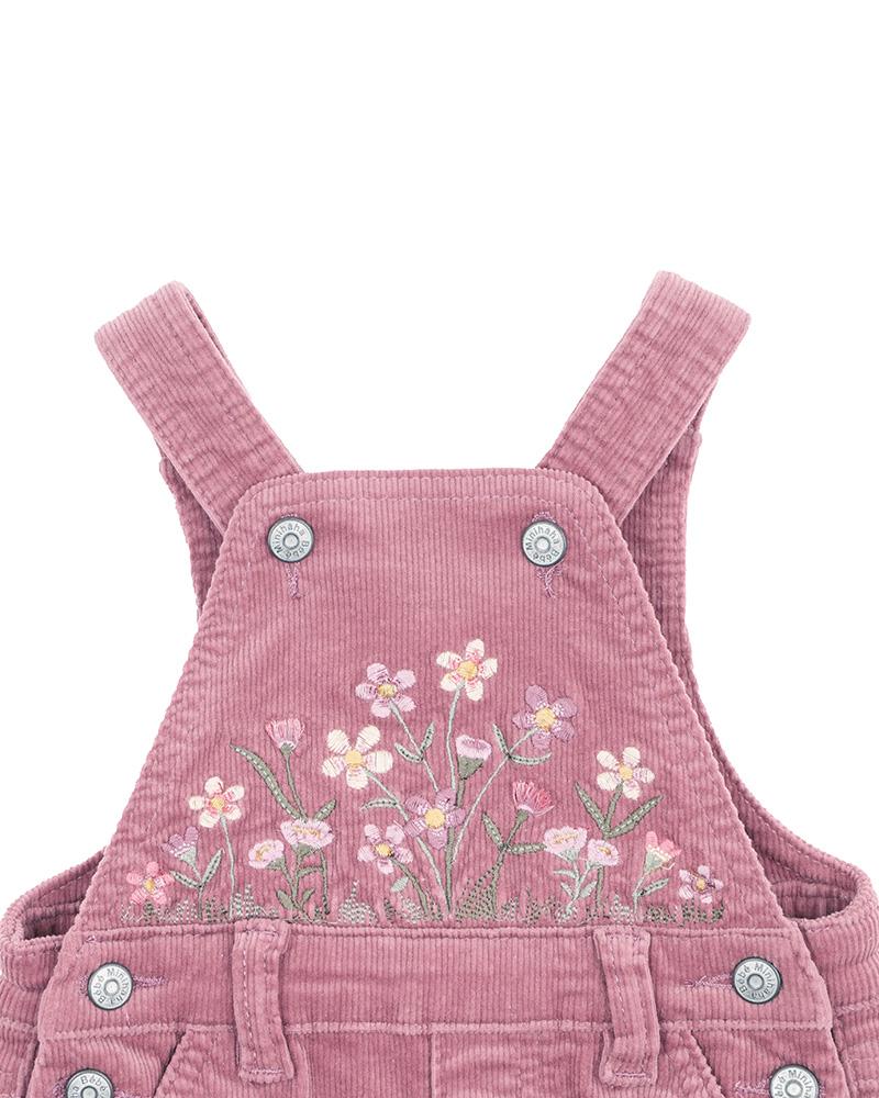 BEBE  | Flossy Embroidered Cord Overalls