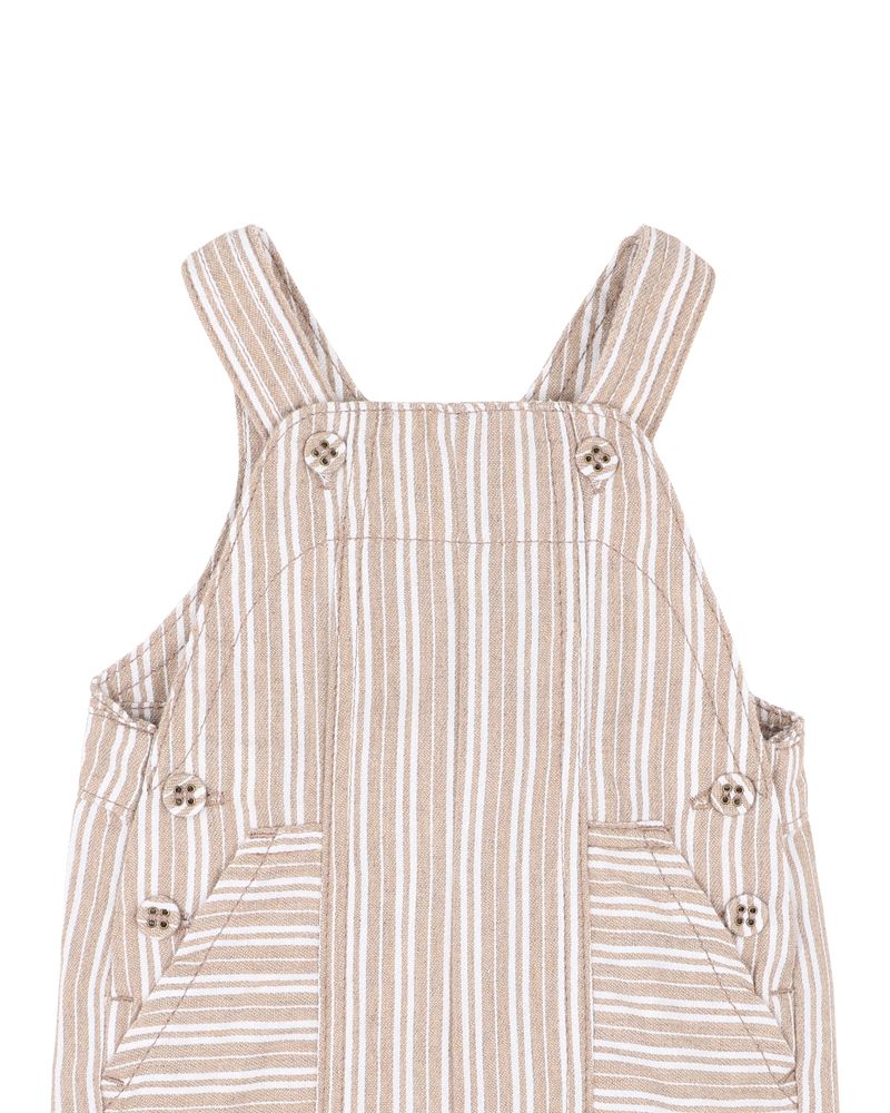 Bebe Baby | Beige Stripe Overalls