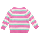 Korango | Baby Girls Stripe Knit Jumper - Green/Pink