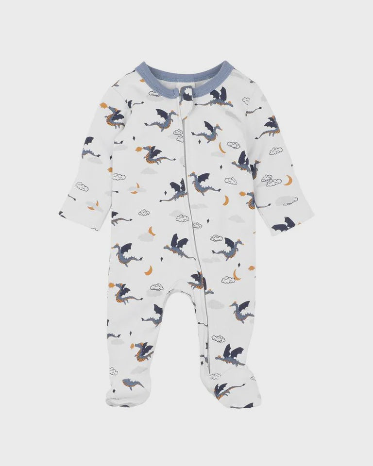 BEBE | NINO PRINT LS ZIP ONESIE