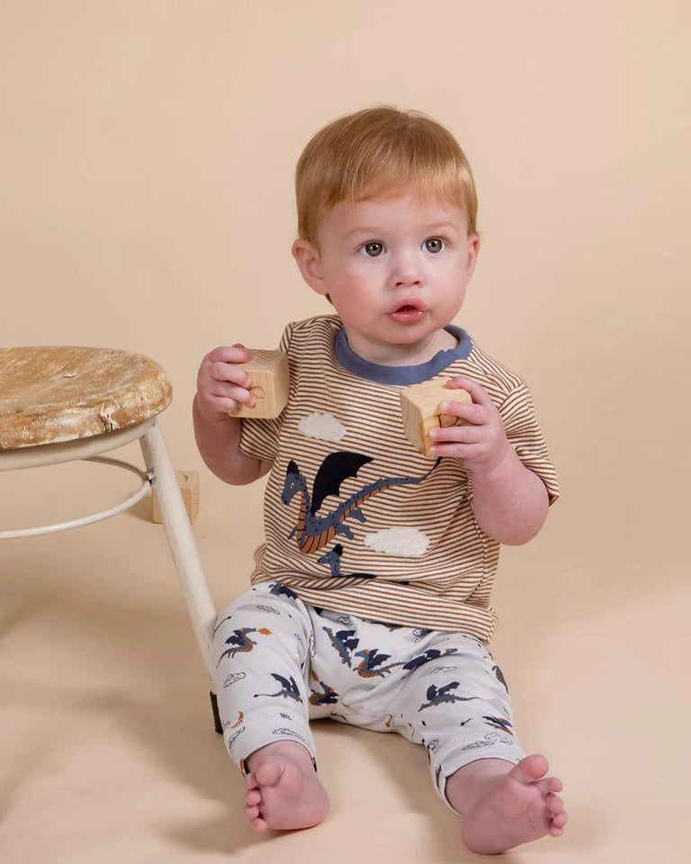 BEBE | NINO STRIPE DRAGON TEE