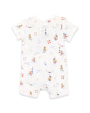Bébé by Minihaha AXEL PRINT ORGANIC SS ZIP ROMPER
