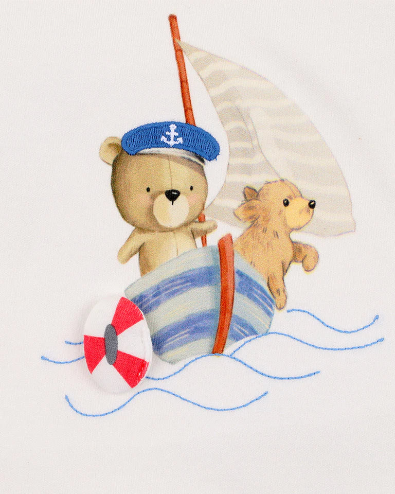 Bébé by Minihaha AXEL FRIENDS IN BOAT ORGANIC TEE