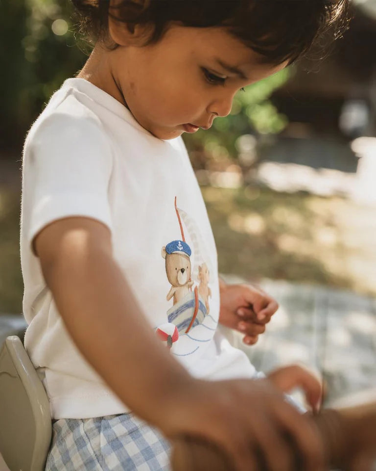 Bébé by Minihaha AXEL FRIENDS IN BOAT ORGANIC TEE