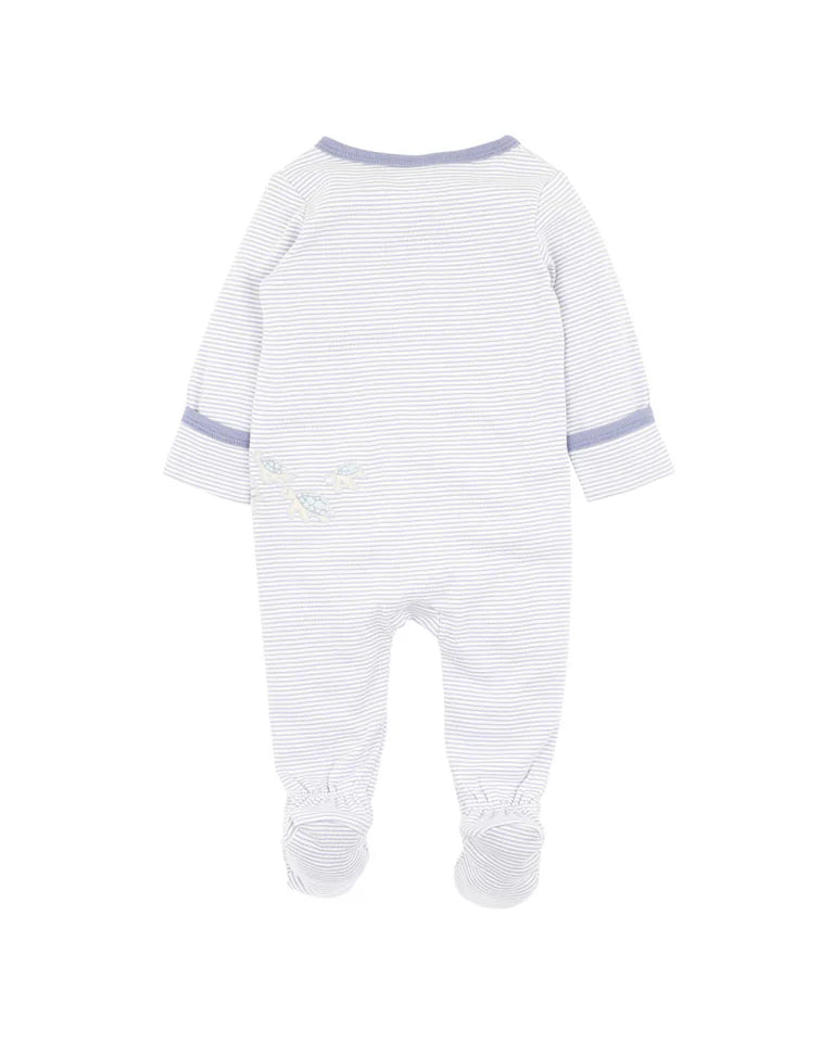 Bébé Baby  |AXEL STRIPE ORGANIC LS ZIP ROMPER
