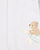 Bébé Baby  |AXEL STRIPE ORGANIC LS ZIP ROMPER