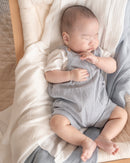 Bébé | Brady Stripe Woven Overalls - Indigo Stripe