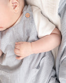 Bébé | Brady Stripe Woven Overalls - Indigo Stripe