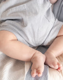 Bébé | Brady Stripe Woven Overalls - Indigo Stripe