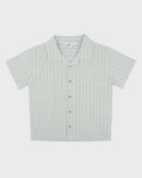 Bébé | Evan Stripe Shirt 3-7y - Green Stripe