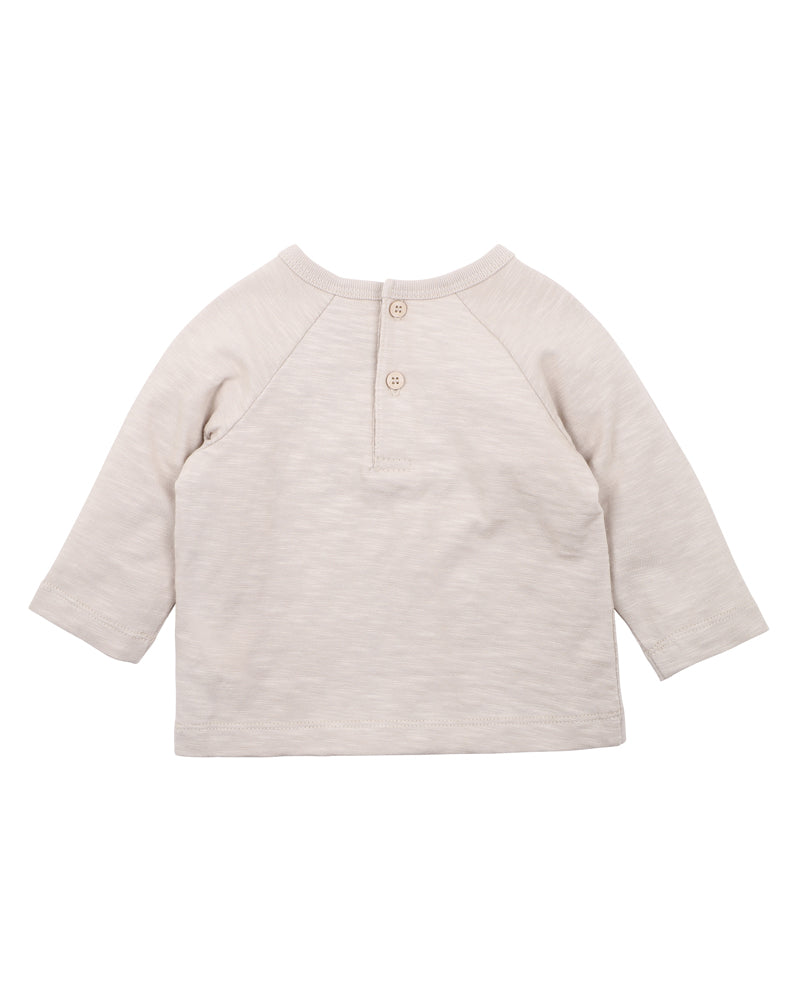 Bébé | Myles Flock Bear L/S T-Shirt - Mushroom