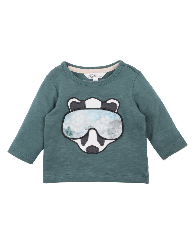 Bébé | Myles Knit Baby T-Shirt - Forest Green