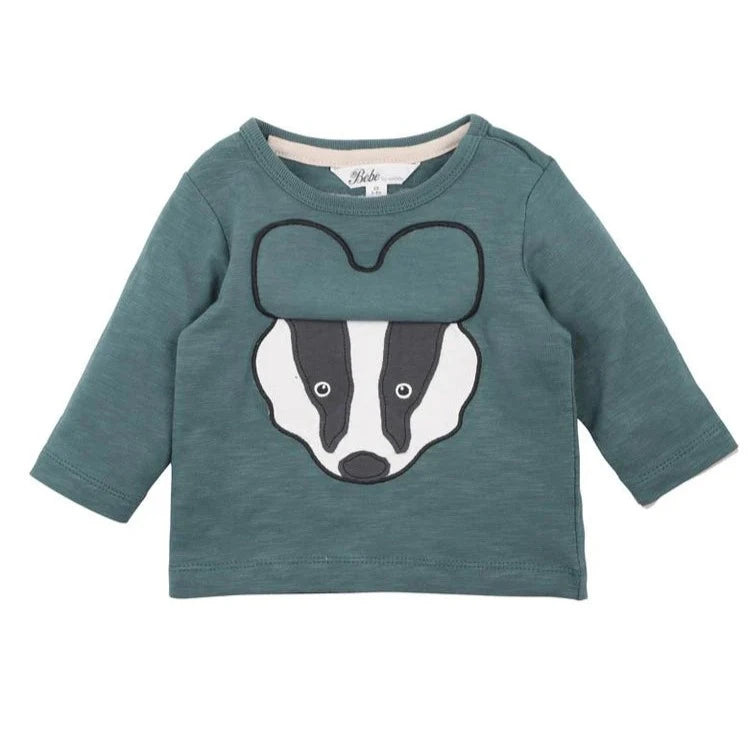 Bébé | Myles Knit Baby T-Shirt - Forest Green