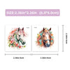 20 Sheets Watercolour Horse Temporary Tattoos