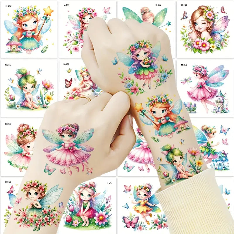 Waterproof Fairy Princess & Butterfly Temporary Tattoos