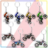 2D Flat - 8pcs 2D Flat Cool Motorcycle Off-Road Car Keychains