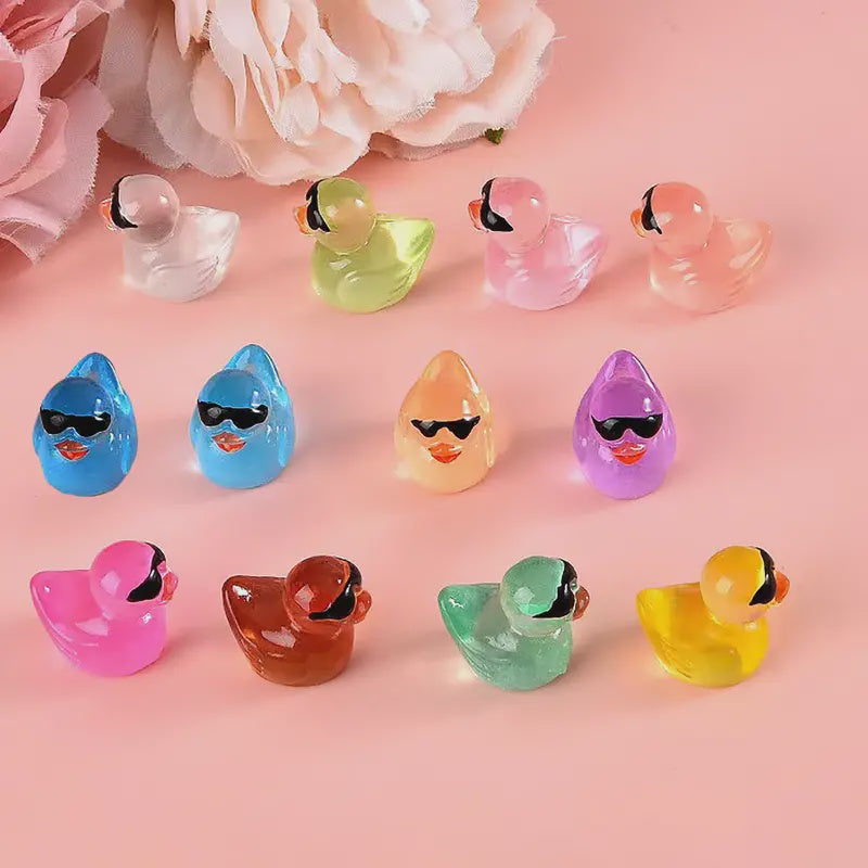 Glow In The Dark Resin Duck with Sunglasses