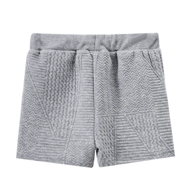 Cracked Soda | Ajax Textured Shorts Grey -Baby 00-2