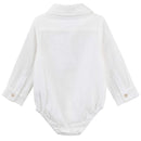 ARCHIE L/S BUTTON ROMPER - IVORY