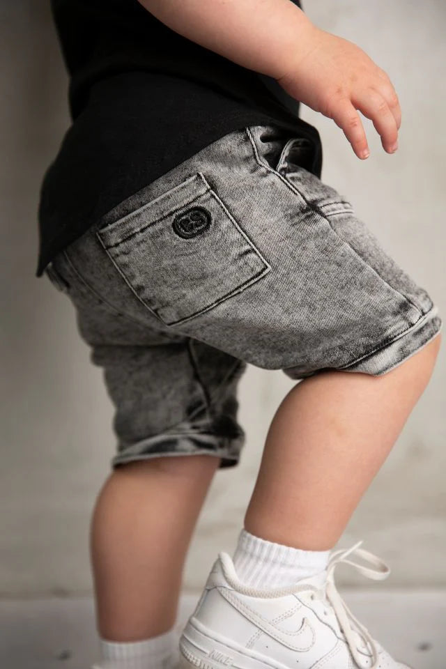 Cracked Soda | Parker CS Denim Pocket Shorts - Ash