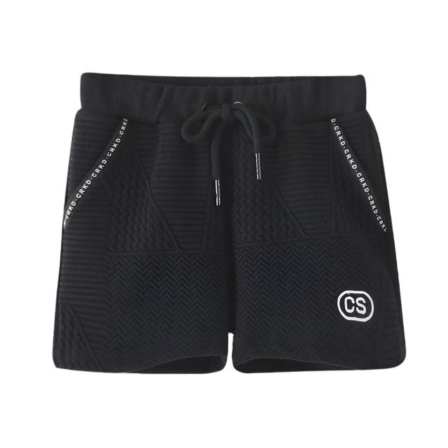 Cracked Soda | Asher Textured Shorts Black - baby