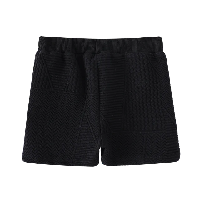 Cracked Soda | Asher Textured Shorts Black - Kids