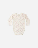 Quincy Mae | Side Snap Bodysuit- Flower Field