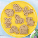 8pcs farm animal cookie cutter set