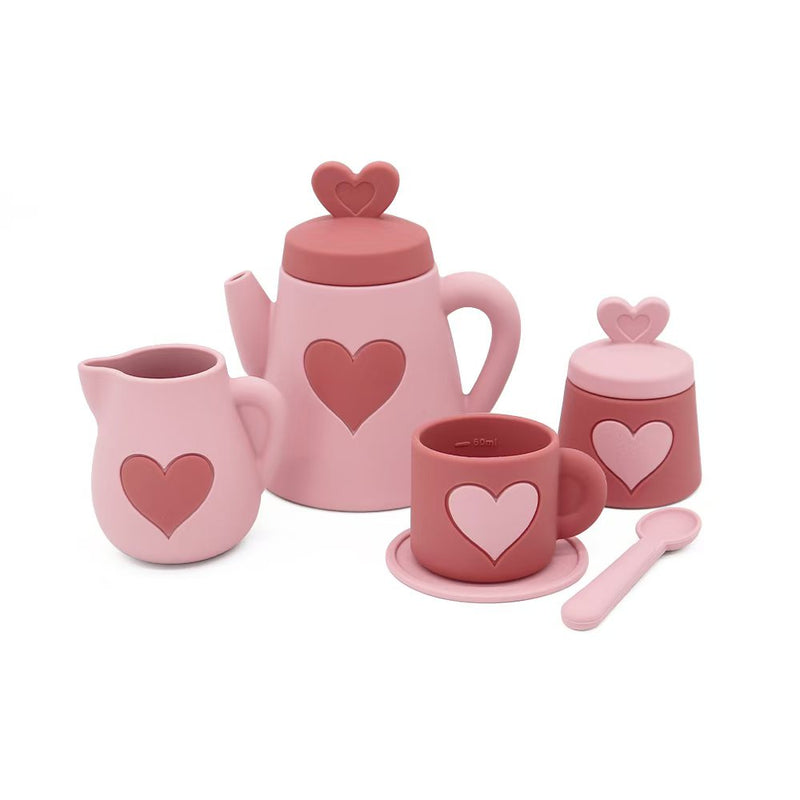 Pink Silicone Tea Set