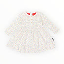 Korango | Strawberry Sprinkles Long Sleeve Dress - Cream